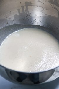 yeast foaming in bowl