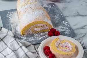 raspberry cream roll