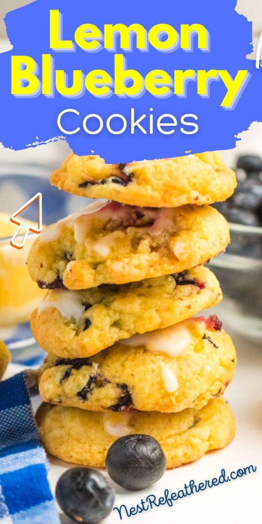 lemon blueberry cookie stack